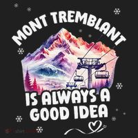 Mont Tremblant Canada Ski Resort Quebec Skiing Souvenir Golf Towel thumb 3