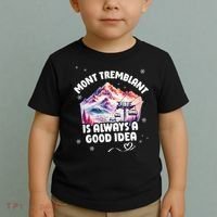 Mont Tremblant Canada Ski Resort Quebec Skiing Souvenir Toddler T-Shirt thumb 2