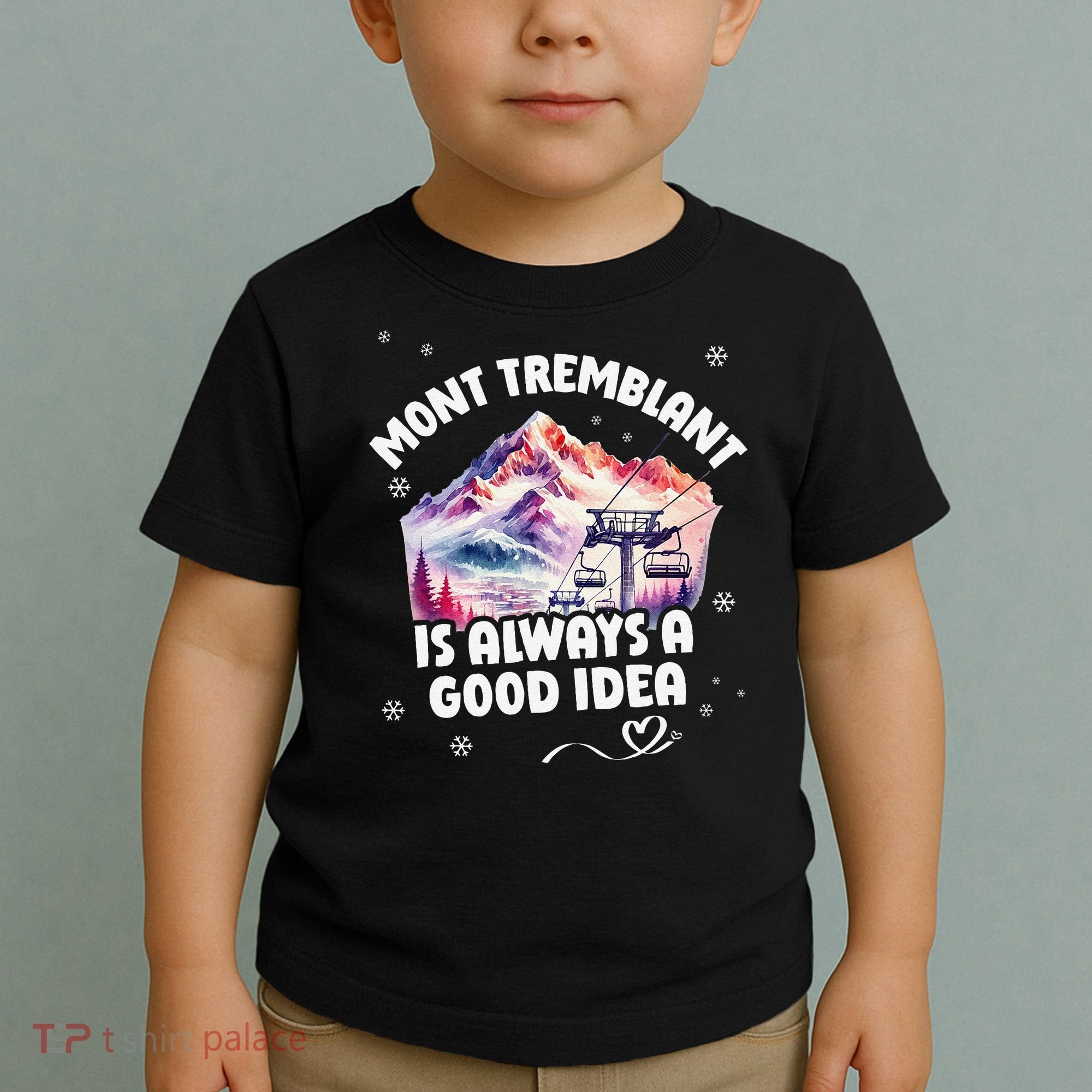 Mont Tremblant Canada Ski Resort Quebec Skiing Souvenir Toddler T-Shirt