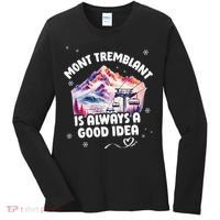 Mont Tremblant Canada Ski Resort Quebec Skiing Souvenir Women's Long Sleeve Shirt thumb 0