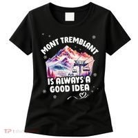 Mont Tremblant Canada Ski Resort Quebec Skiing Souvenir Women's T-Shirt thumb 0