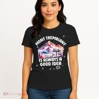 Mont Tremblant Canada Ski Resort Quebec Skiing Souvenir Women's T-Shirt thumb 4