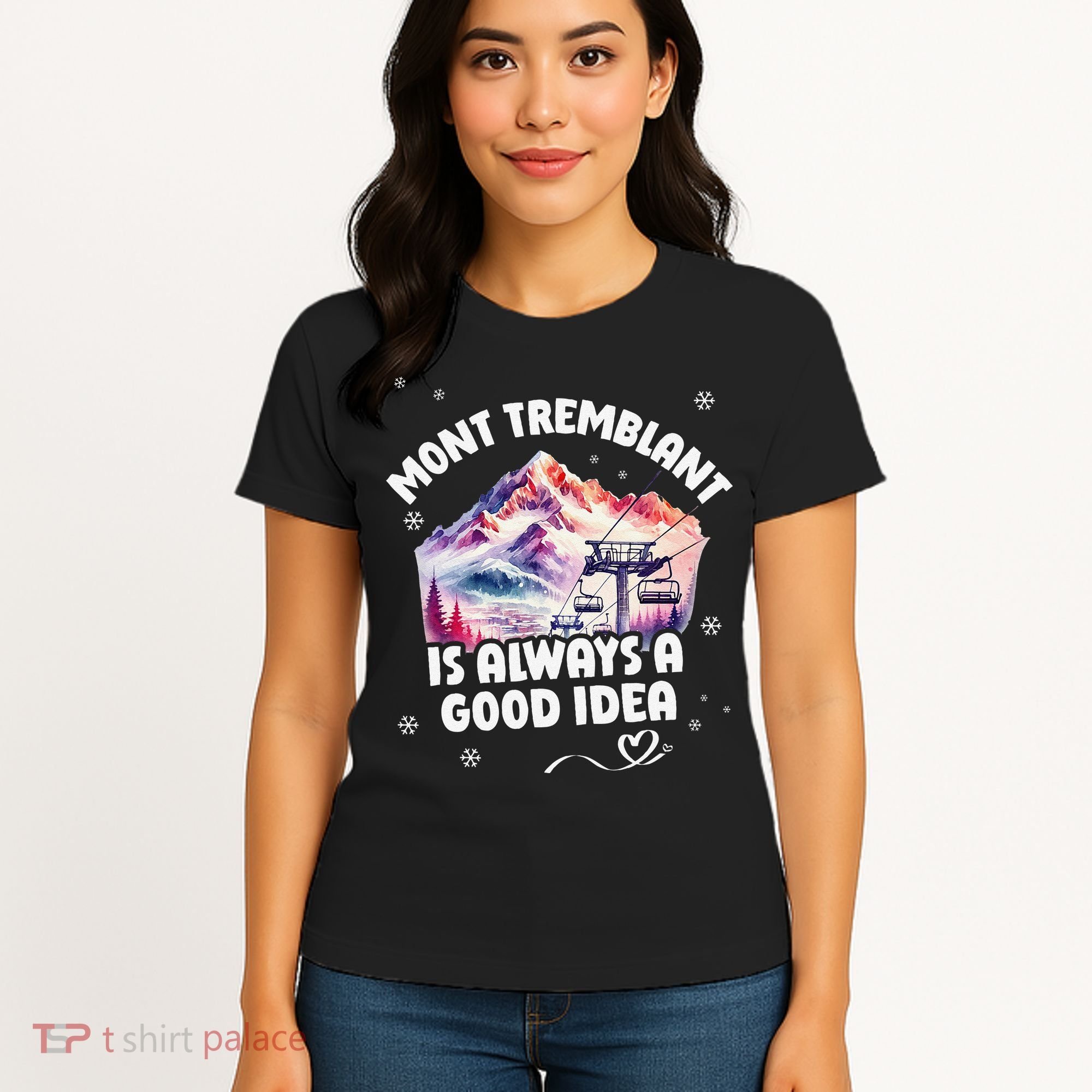 Mont Tremblant Canada Ski Resort Quebec Skiing Souvenir Women's T-Shirt