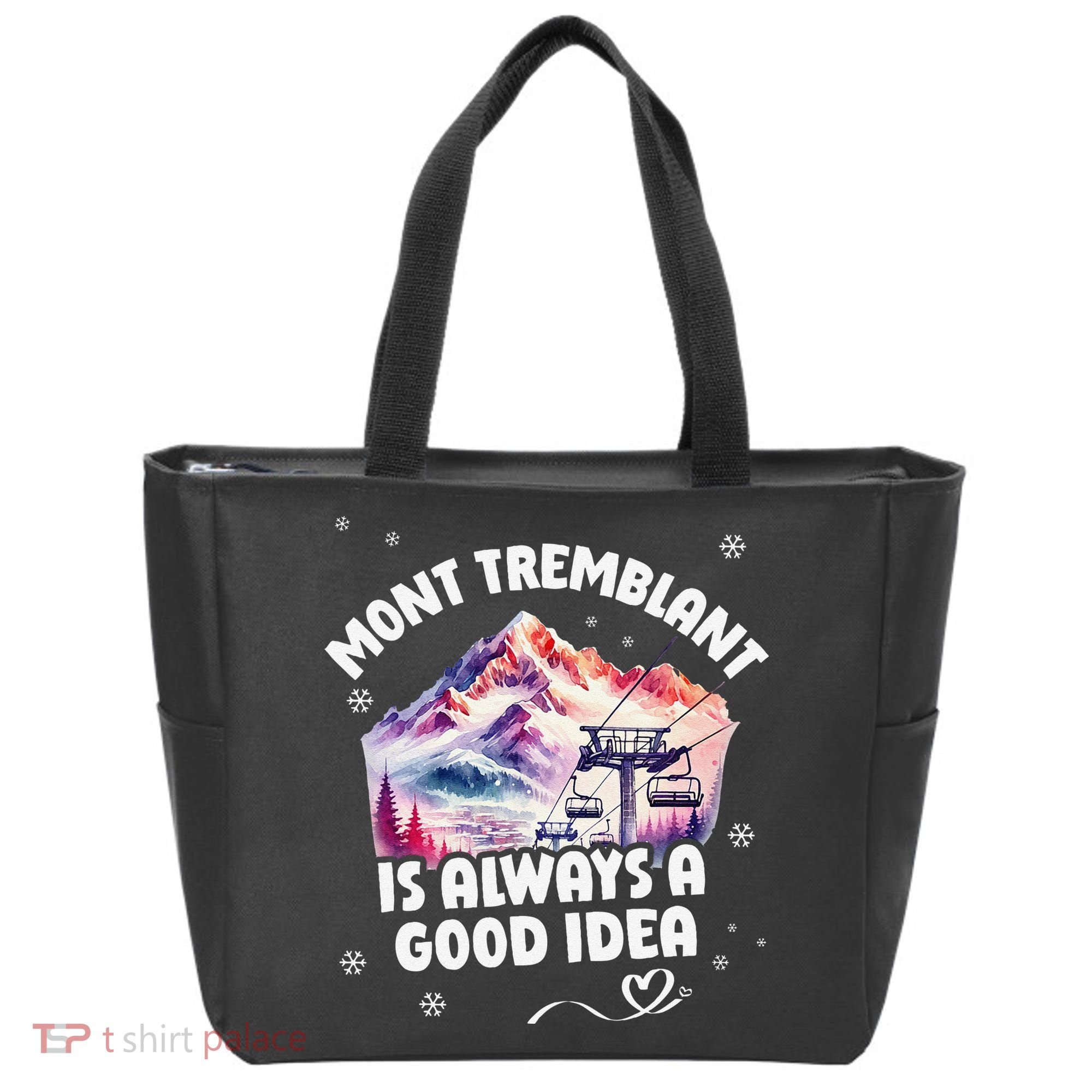 Mont Tremblant Canada Ski Resort Quebec Skiing Souvenir Tote Bag