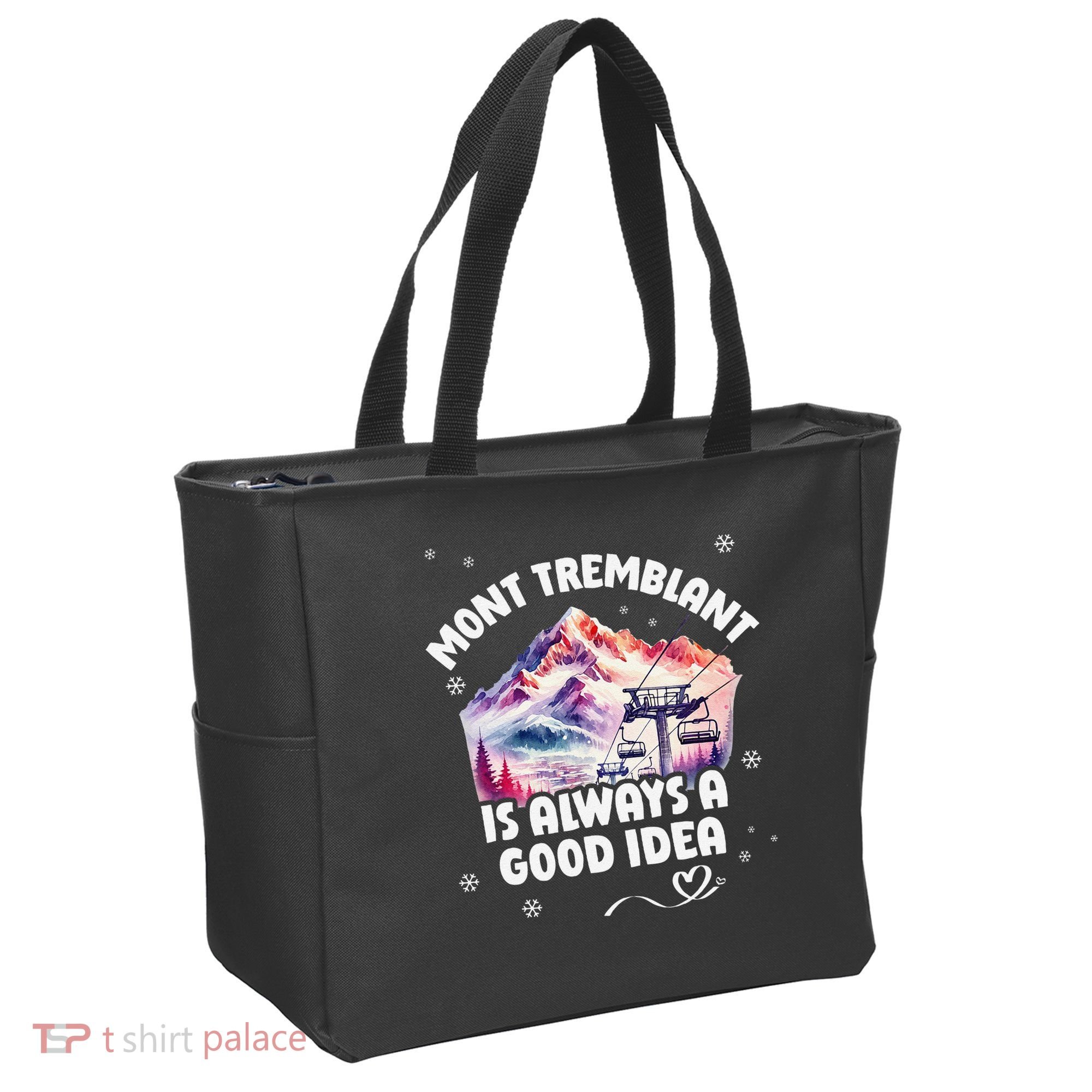 Mont Tremblant Canada Ski Resort Quebec Skiing Souvenir Tote Bag