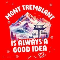 Mont Tremblant Canada Ski Resort Quebec Skiing Souvenir Santa Hat thumb 1