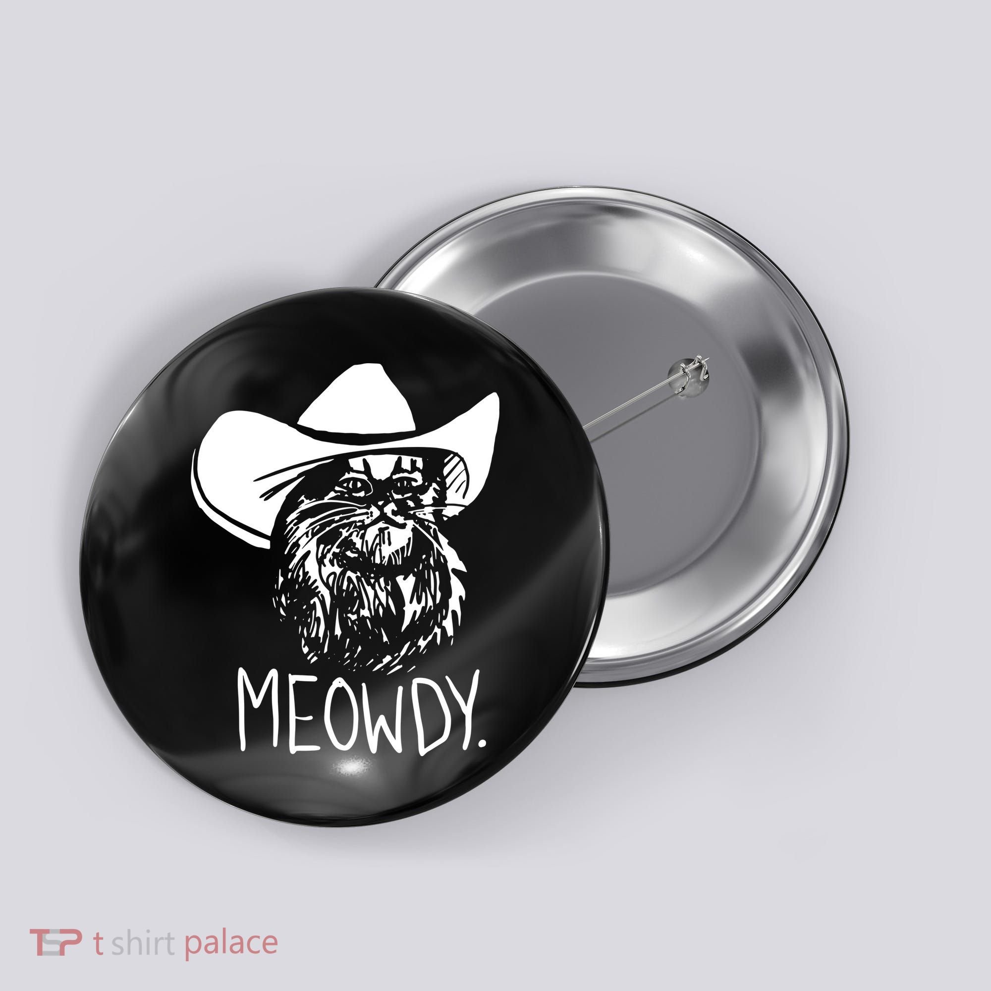 Meowdy Texas Cat Meme Button