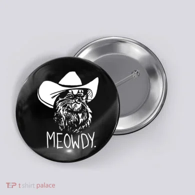 Meowdy Texas Cat Meme Button