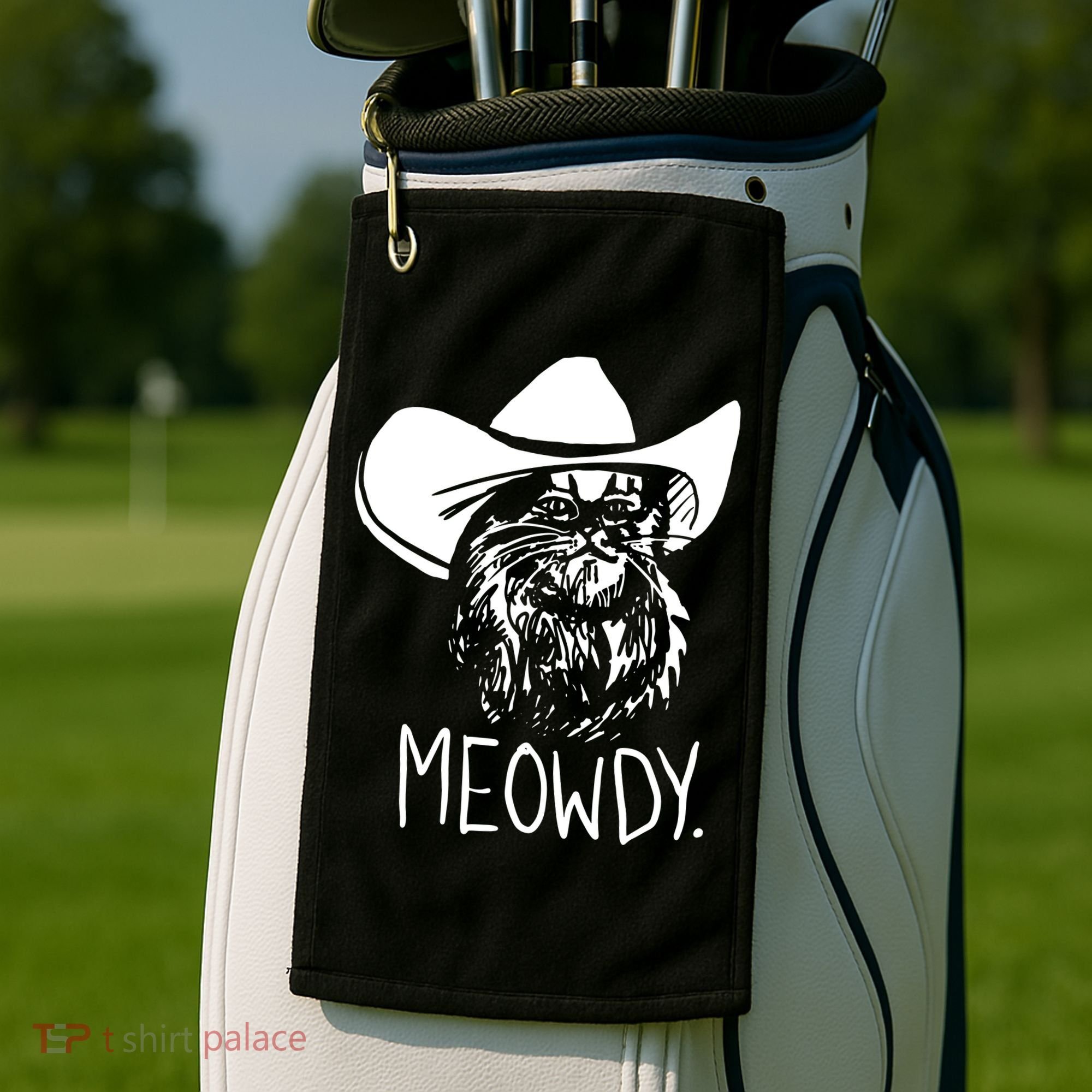 Meowdy Texas Cat Meme Golf Towel