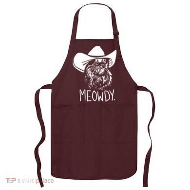 Meowdy Texas Cat Meme Apron