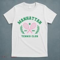 Manhattan Tennis Club Pink And Green Tennis T-Shirt thumb 5