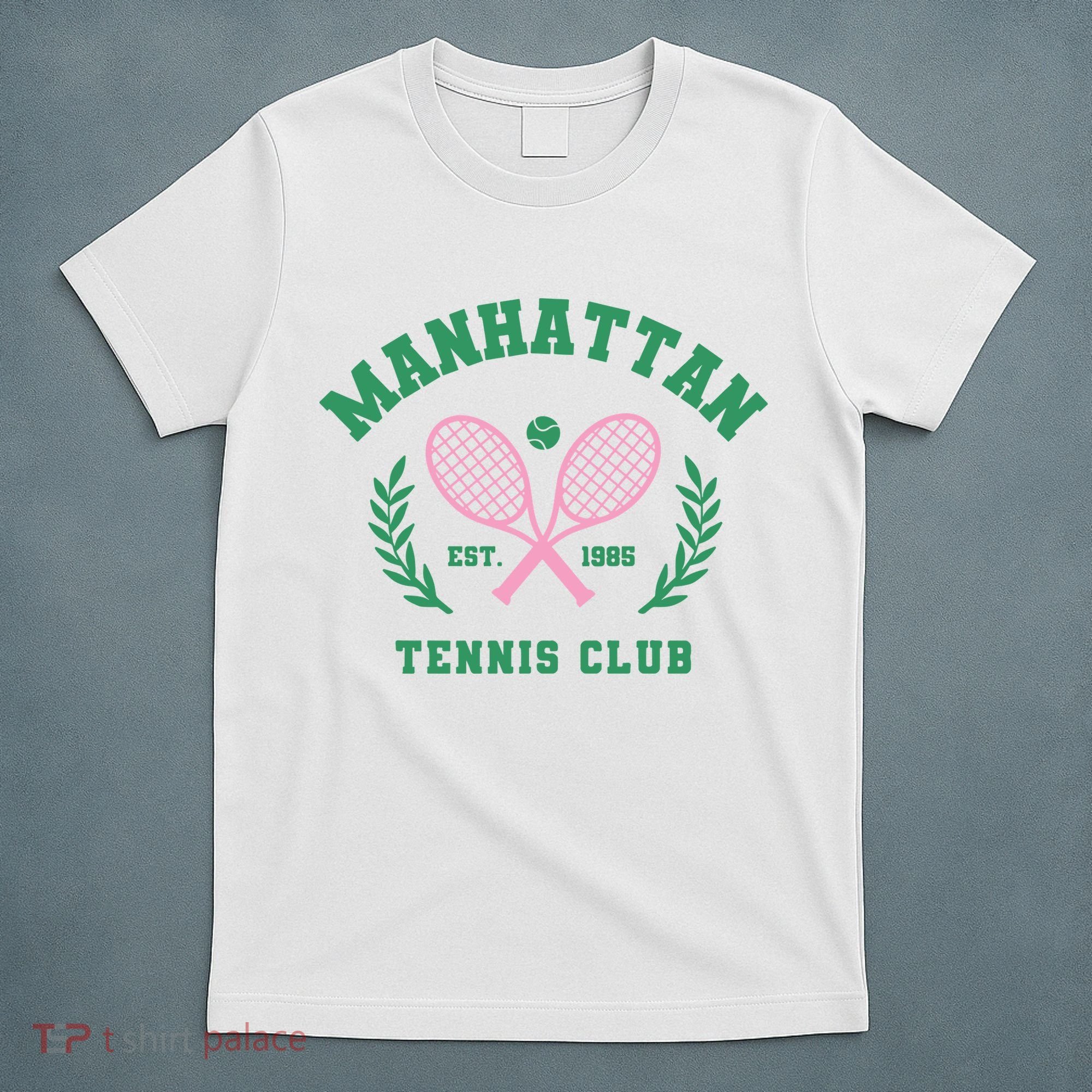 Manhattan Tennis Club Pink And Green Tennis T-Shirt