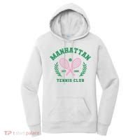 Manhattan Tennis Club Pink And Green Tennis Women's Hoodie thumb 0