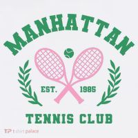 Manhattan Tennis Club Pink And Green Tennis Women's Tank Top thumb 5