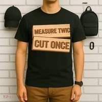 Measure Twice Cut Once Carpenter Funny Woodworking T-Shirt thumb 6