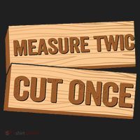 Measure Twice Cut Once Carpenter Funny Woodworking Golf Towel thumb 3