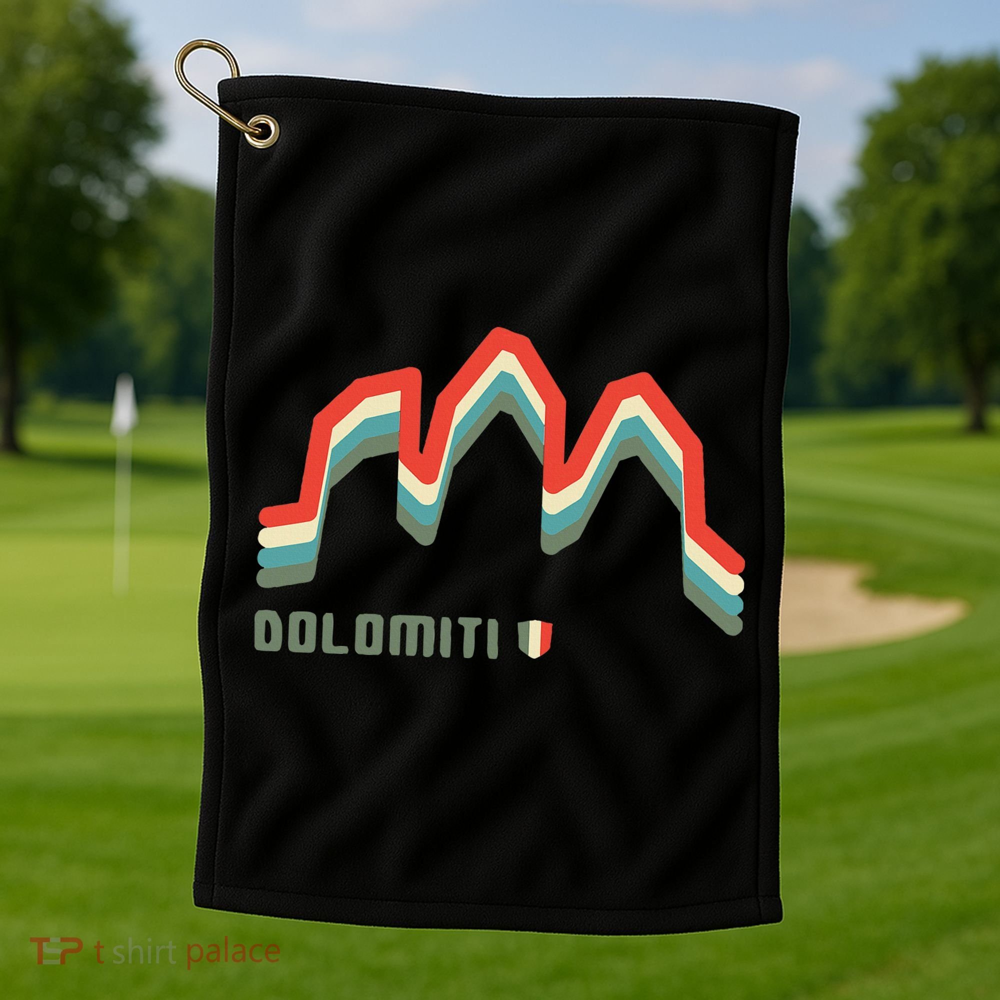 Mount Tre Cime Di Lavaredo Dolomites Hike Climb Hiking Gifts Golf Towel