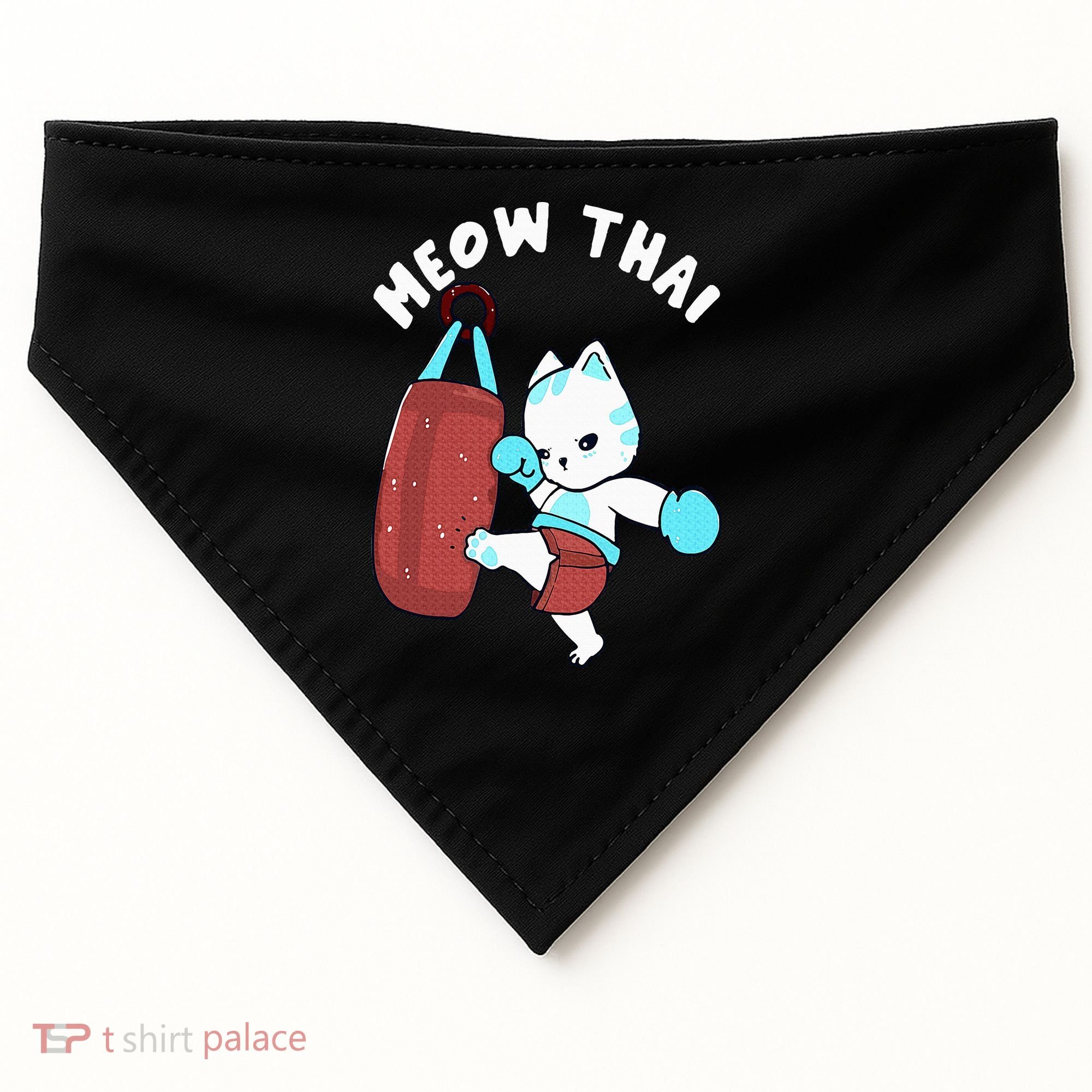 Muay Thai Cat Meow Thai Punching Bag Fighting Sport USA-Made Doggie Bandana