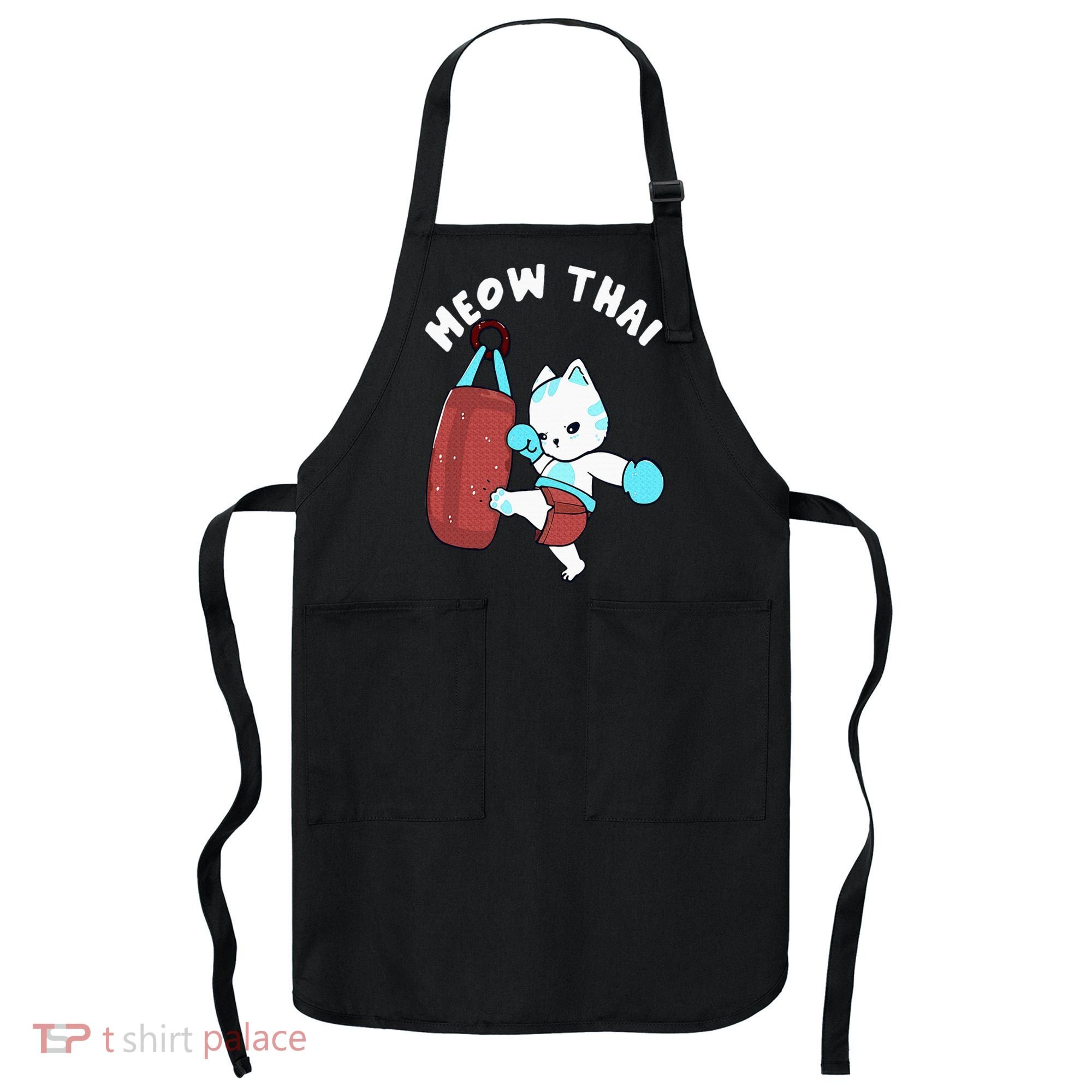 Muay Thai Cat Meow Thai Punching Bag Fighting Sport Apron