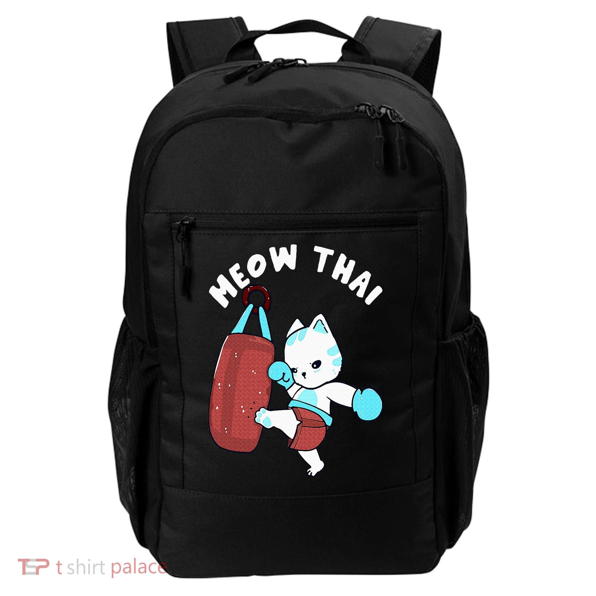 Muay Thai Cat Meow Thai Punching Bag Fighting Sport Backpack