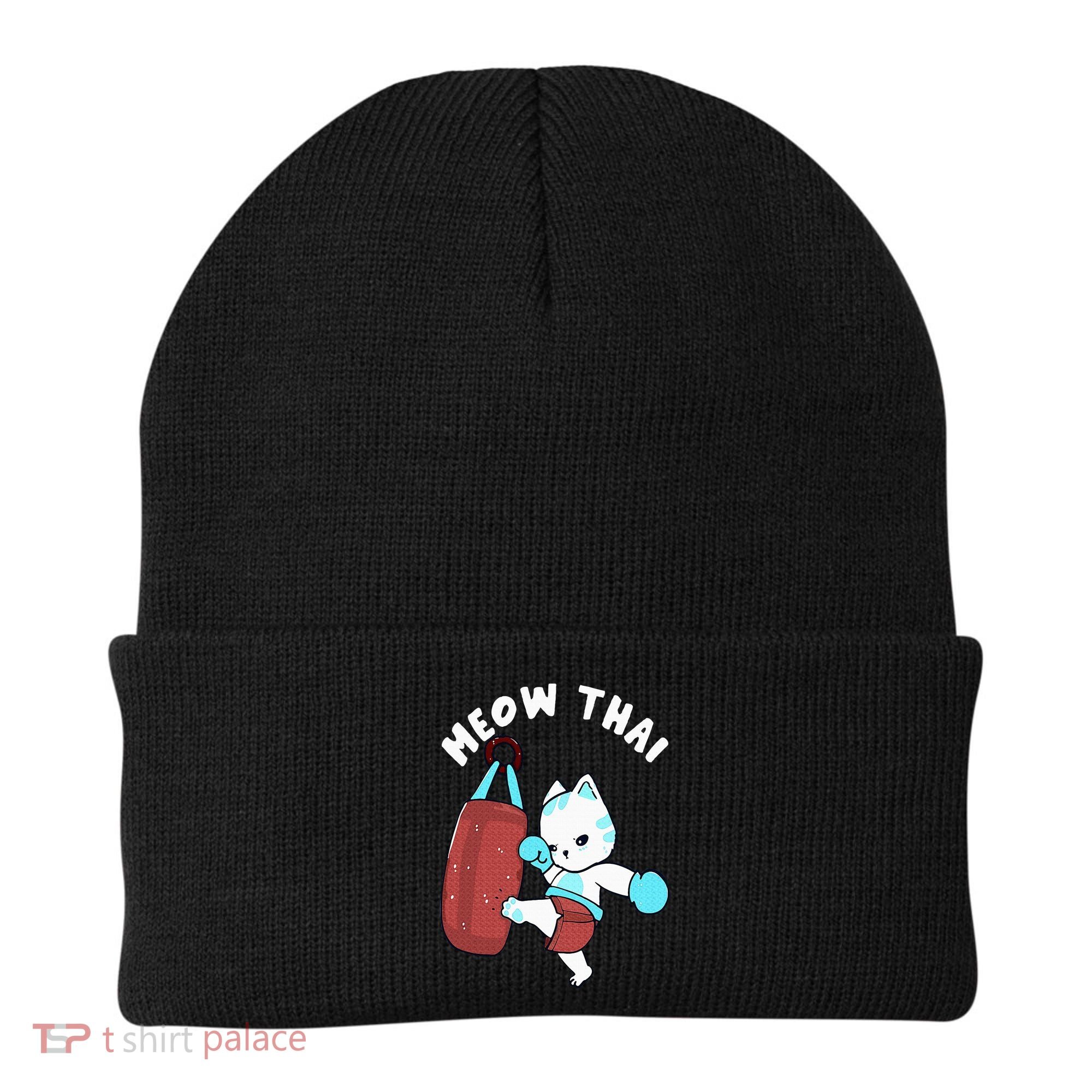 Muay Thai Cat Meow Thai Punching Bag Fighting Sport Beanie