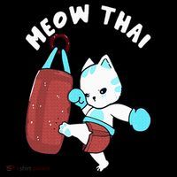 Muay Thai Cat Meow Thai Punching Bag Fighting Sport Women's Hoodie thumb 2