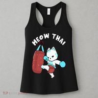 Muay Thai Cat Meow Thai Punching Bag Fighting Sport Women's Tank Top thumb 3