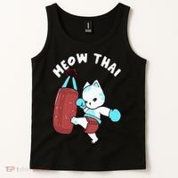 Muay Thai Cat Meow Thai Punching Bag Fighting Sport Tank Top thumb 2