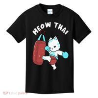 Muay Thai Cat Meow Thai Punching Bag Fighting Sport Kids T-Shirt thumb 0