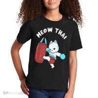 Muay Thai Cat Meow Thai Punching Bag Fighting Sport Kids T-Shirt thumb 2