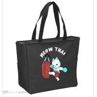 Muay Thai Cat Meow Thai Punching Bag Fighting Sport Tote Bag thumb 2