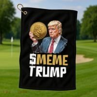 Meme Trump Coin Crypto Currency $Trump Golf Towel thumb 1