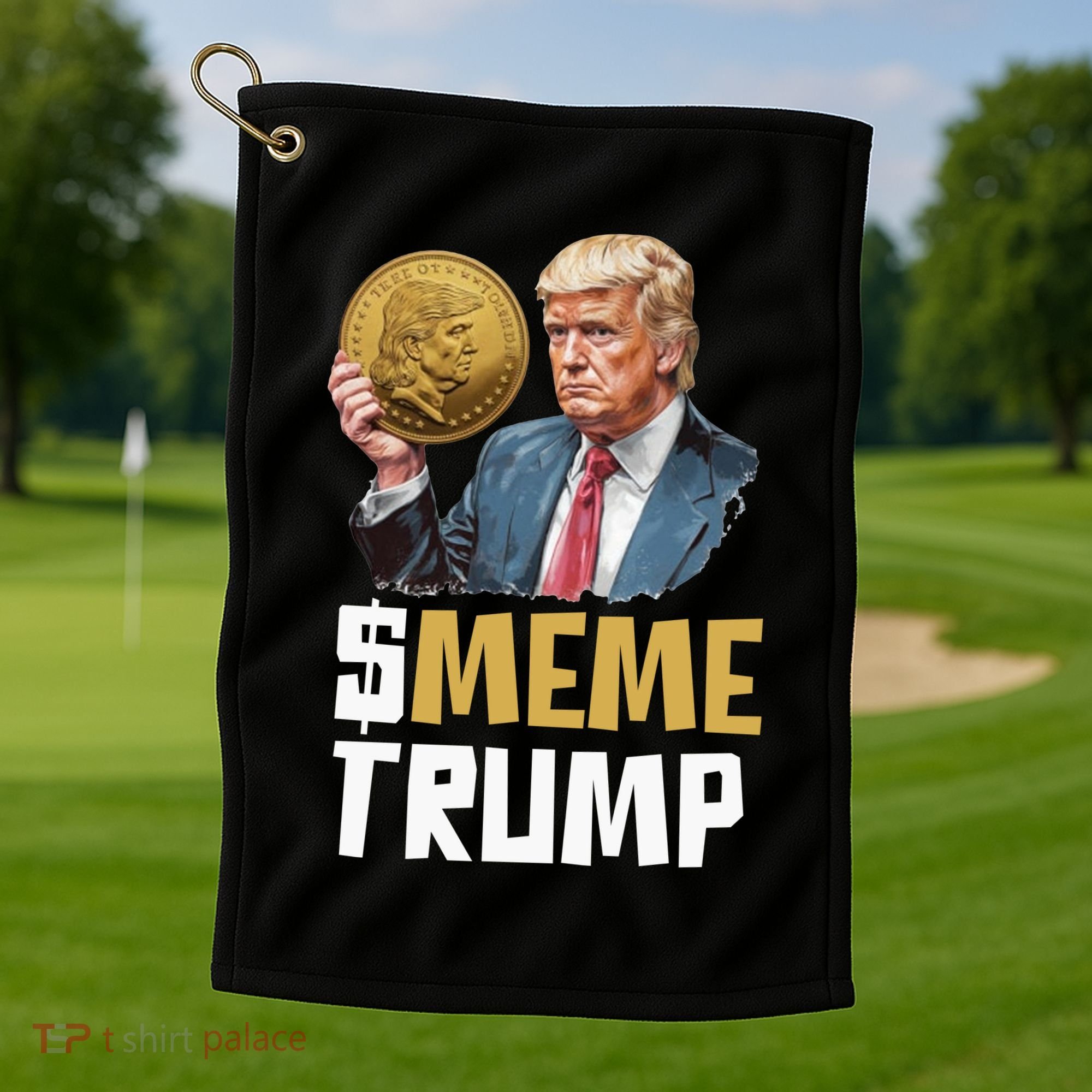 Meme Trump Coin Crypto Currency $Trump Golf Towel