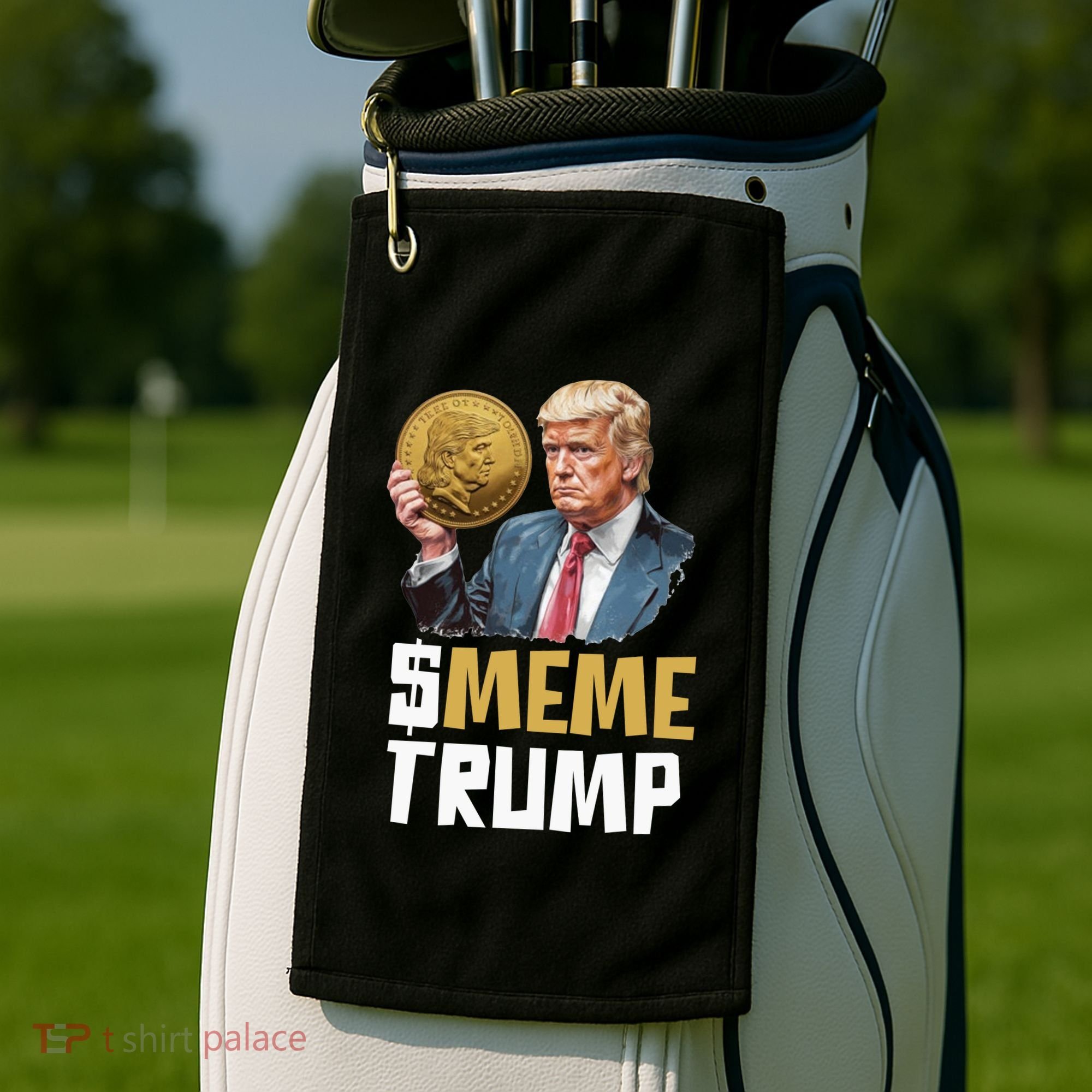 Meme Trump Coin Crypto Currency $Trump Golf Towel