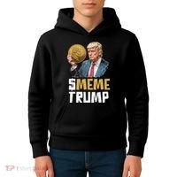 Meme Trump Coin Crypto Currency $Trump Kids Hoodie thumb 4