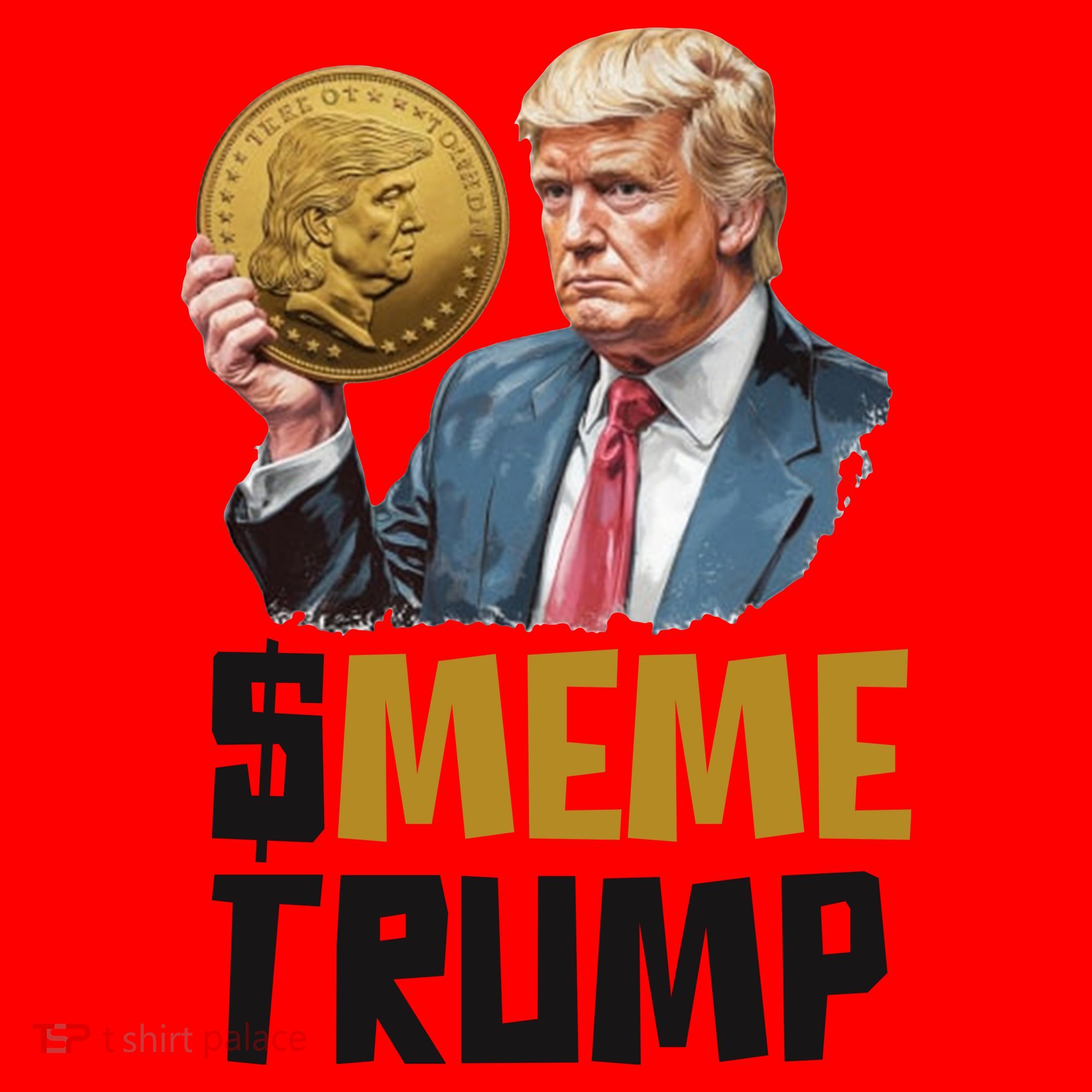 Meme Trump Coin Crypto Currency $Trump Santa Hat