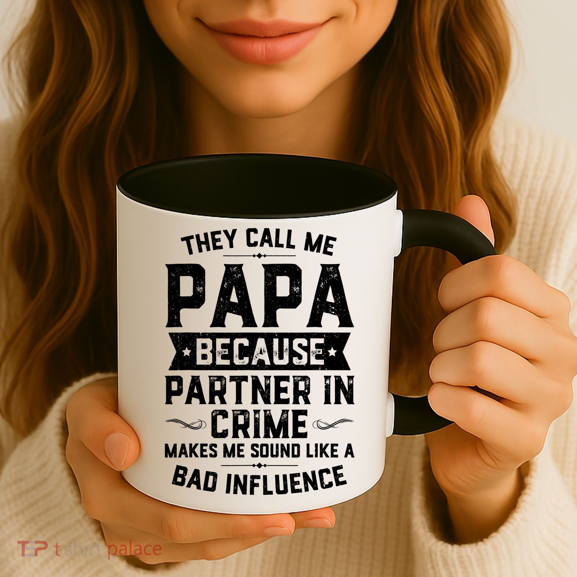 Mens They Call Me Papa Because Partner In Crime Shirt Fathers Day TShirt Coffee Mug