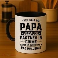 Mens They Call Me Papa Because Partner In Crime Shirt Fathers Day TShirt Coffee Mug thumb 4