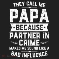 Mens They Call Me Papa Because Partner In Crime Shirt Fathers Day TShirt Beanie thumb 2