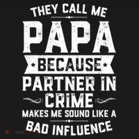 Mens They Call Me Papa Because Partner In Crime Shirt Fathers Day TShirt Women's Tank Top thumb 5