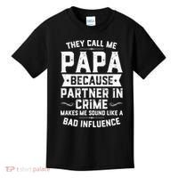 Mens They Call Me Papa Because Partner In Crime Shirt Fathers Day TShirt Kids T-Shirt thumb 0