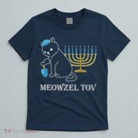 Meowzel Tov Chanukah Jewish Cat Owner Ugly Hanukkah T-Shirt thumb 5