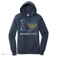 Meowzel Tov Chanukah Jewish Cat Owner Ugly Hanukkah Women's Hoodie thumb 0