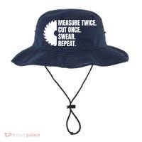Measure Twice Cut Once Swear Repeat Bucket Hat thumb 0
