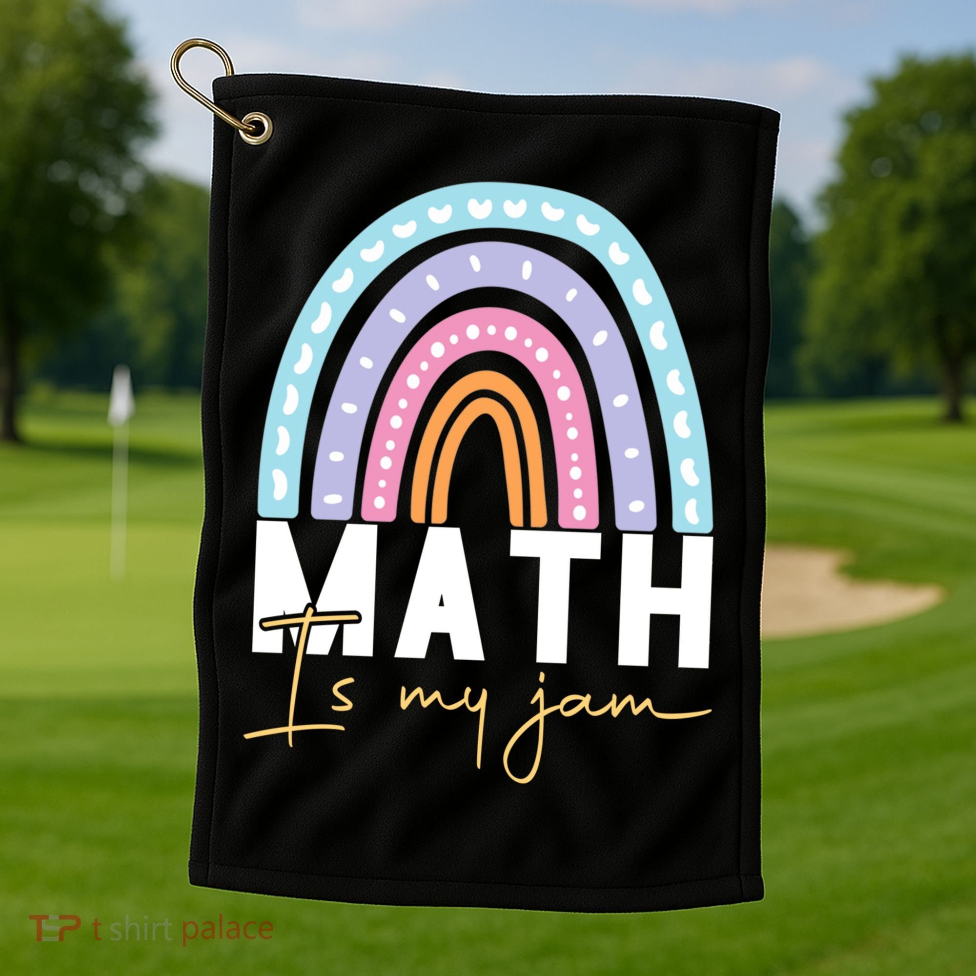 Math Teacher Cute Gift Math Is My Jam Cute Gift Golf Towel