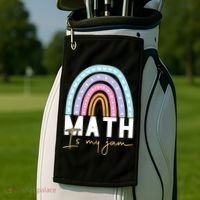 Math Teacher Cute Gift Math Is My Jam Cute Gift Golf Towel thumb 2