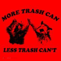 More Trach Can Less Trach CanT Funny Raccoon Santa Hat thumb 1