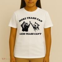 More Trach Can Less Trach CanT Funny Raccoon T-Shirt thumb 4