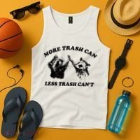 More Trach Can Less Trach CanT Funny Raccoon Tank Top thumb 4