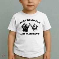 More Trach Can Less Trach CanT Funny Raccoon Toddler T-Shirt thumb 2